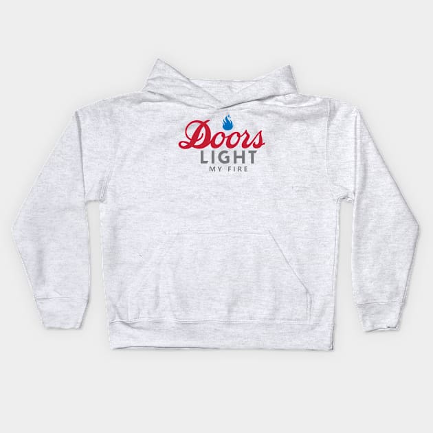 Doors Light My Fire Kids Hoodie by johnoconnorart